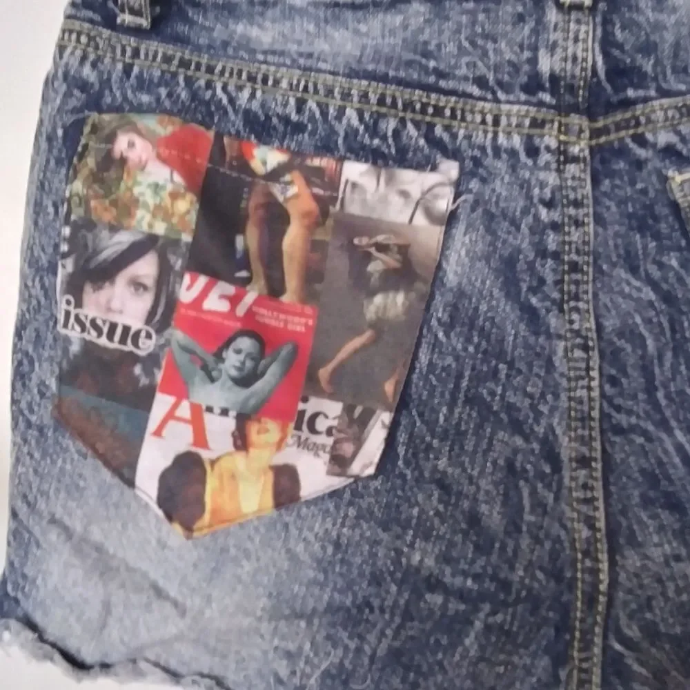 Shorts Cut Off Art To Wear Denim Whimsical Fairy Fairycore Unusual Rare …